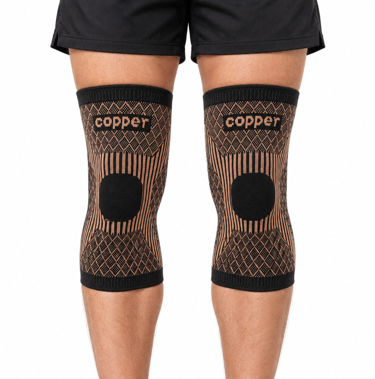 Genunchiere Copper Knee Support purtate pe genunchi