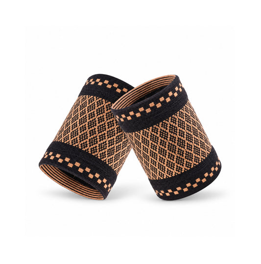 Set 2 manșete pentru încheietura mâinii Copper Wrist Support pe fundal alb